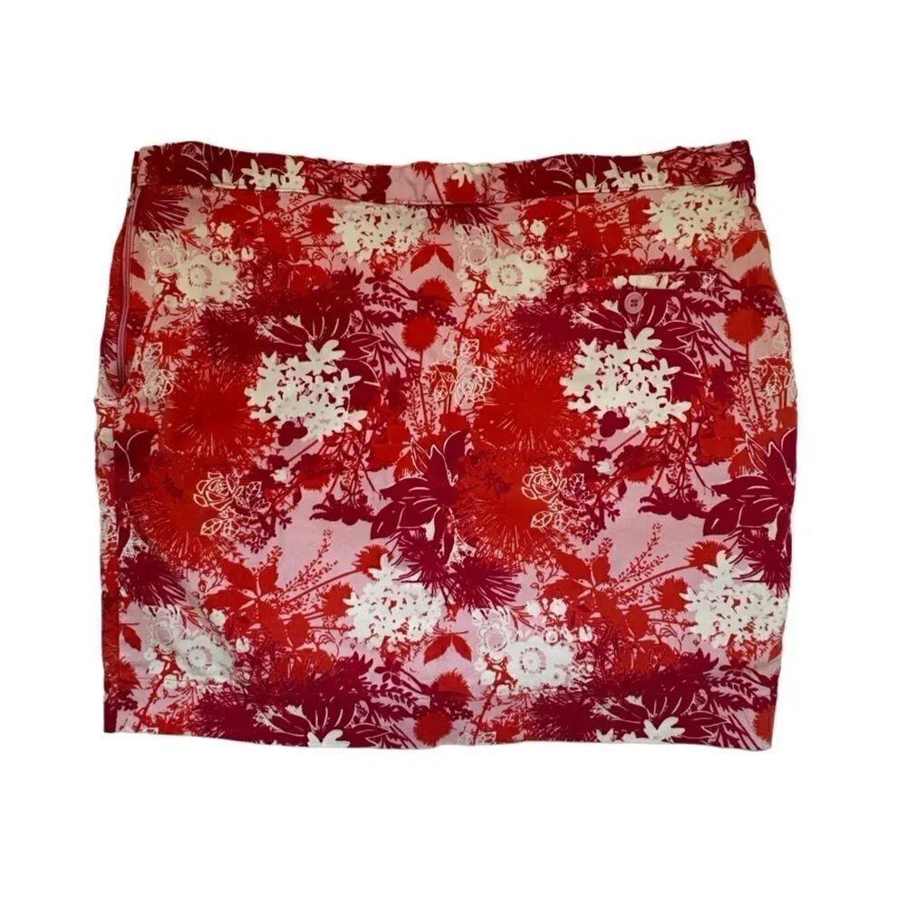 AW Golf by Allyson Whitmore Floral Cotton Skort Golf Athletic SZ 16P